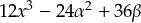  12x^3 - 24\alpha^2 + 36\beta 