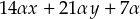  14\alpha x + 21\alpha y + 7\alpha 
